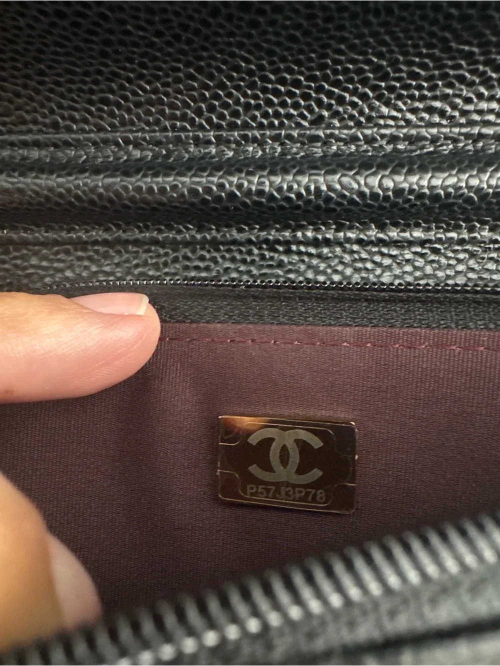 CHANEL Black Quilted Bag with Gold CC